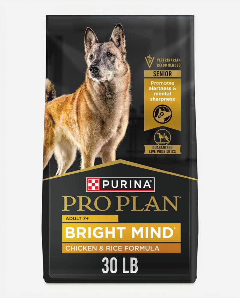 Purina Pro Plan Bright Mind Senior Dog Food, Chicken & Rice, 30 lb Bag