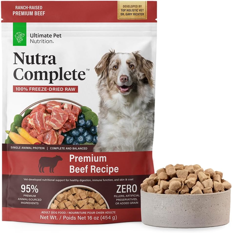 NUTRITION Nutra Complete Freeze-Dried Raw Dog Food, Beef 1lb