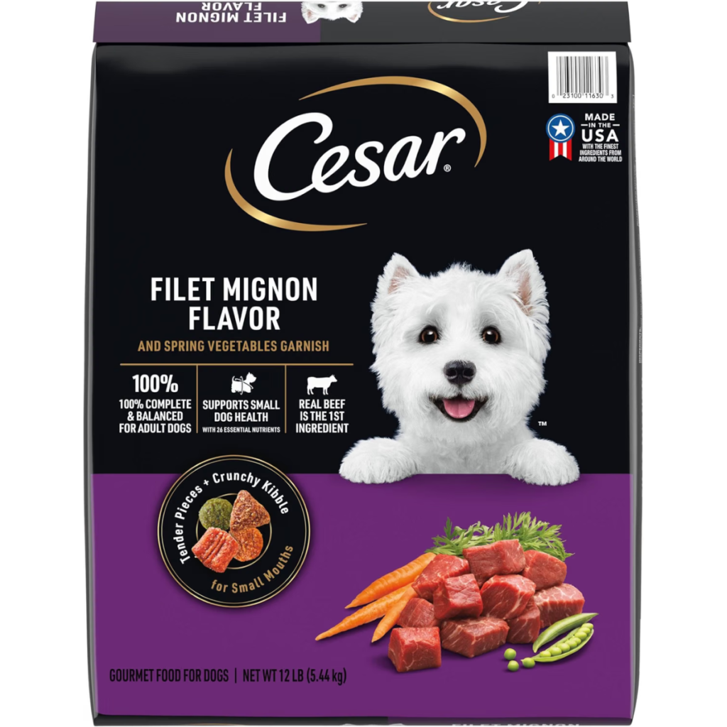 Cesar Small Breed Dry Dog Food, Filet Mignon & Spring Vegetables