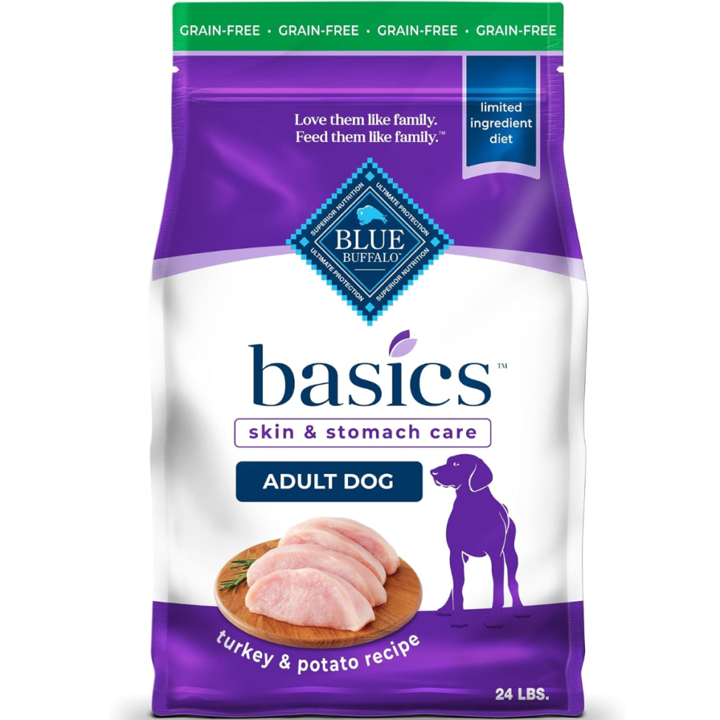 Blue Buffalo Basics Turkey Adult Grain-Free Dry Dog Food, 24 lb