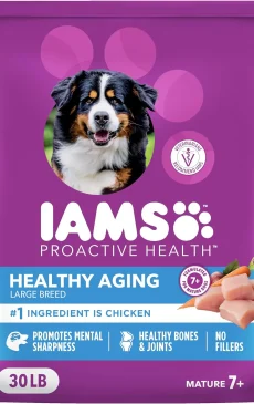 IAMS Proactive Health Dry Dog Food, Large Breed Mature Premium Adult Dog Food for Large Breeds, with Chicken, 30 lb. Bag